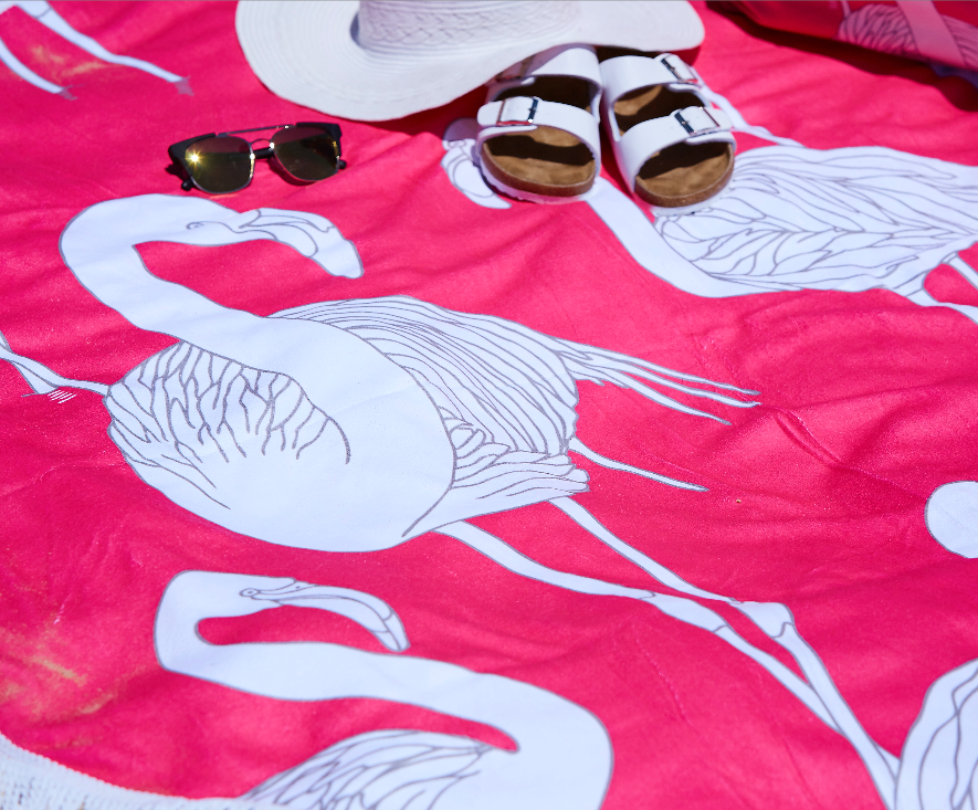 Deco Flamingos Round Beach Towel - LIMITED EDITION - image 4