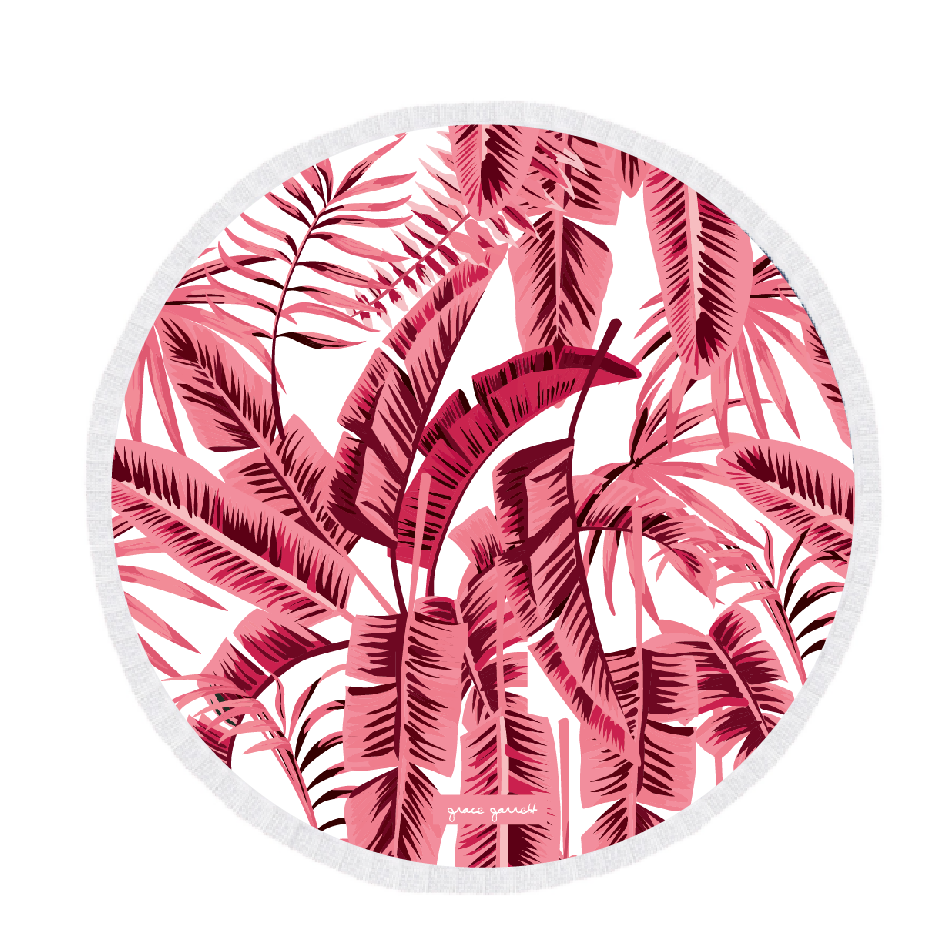 Banana Palms Round Beach Towel - LIMITED EDITION - image 1