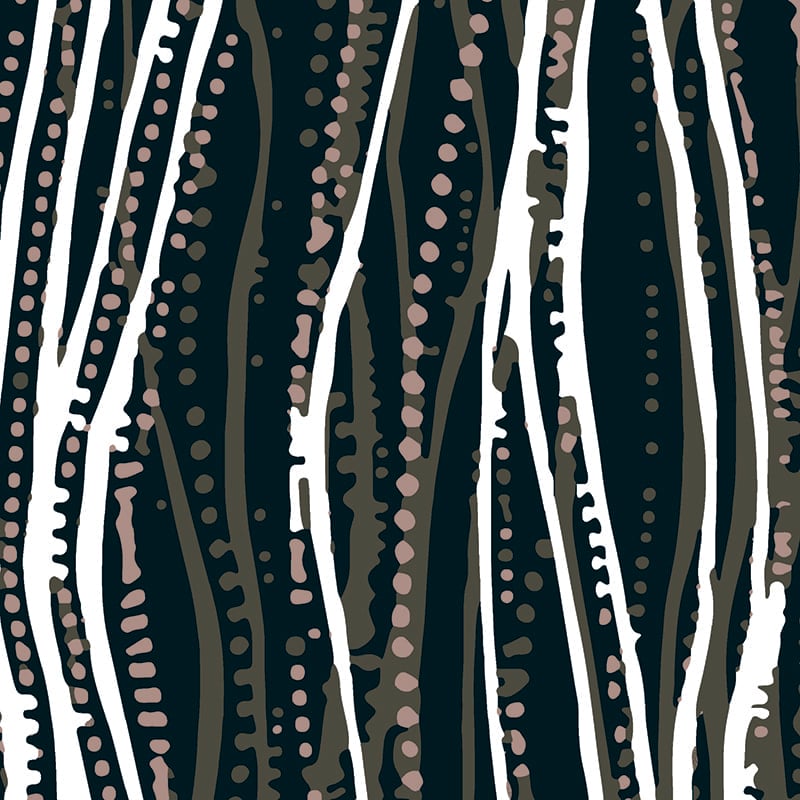 Pearls of the Sea Fabric – Canyon Black