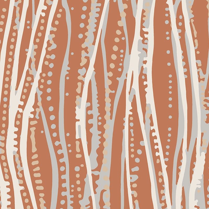 Pearls of the Sea Fabric – Salmon