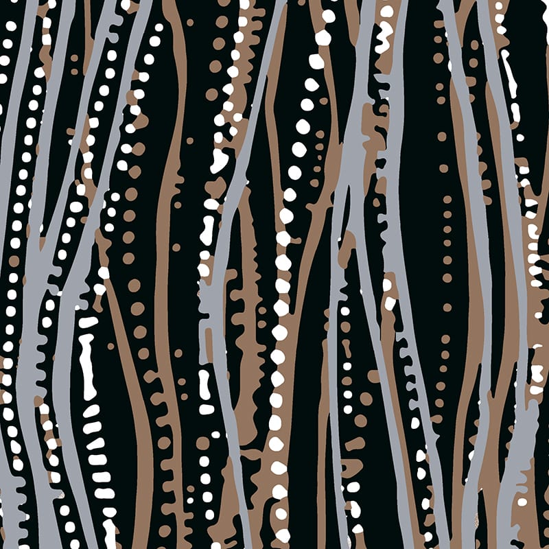 Pearls of the Sea Fabric – Squid Ink
