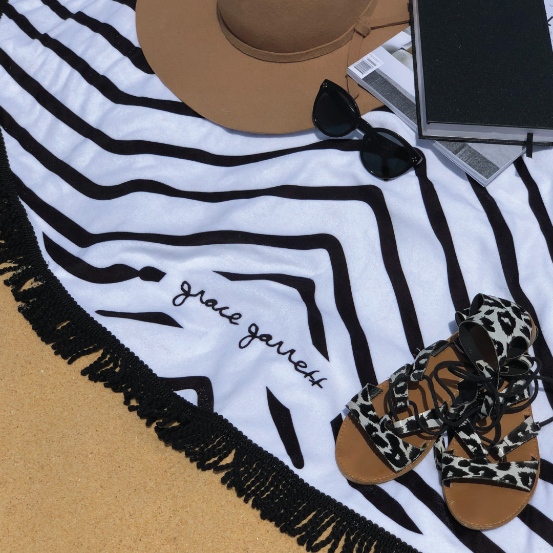 Hemera Black + White Beach Towel - Summer 2018/19 image 1