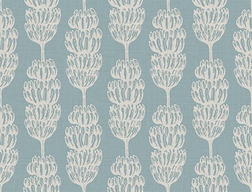 Banana Stripe Fabric in Sky by Grace Garrett