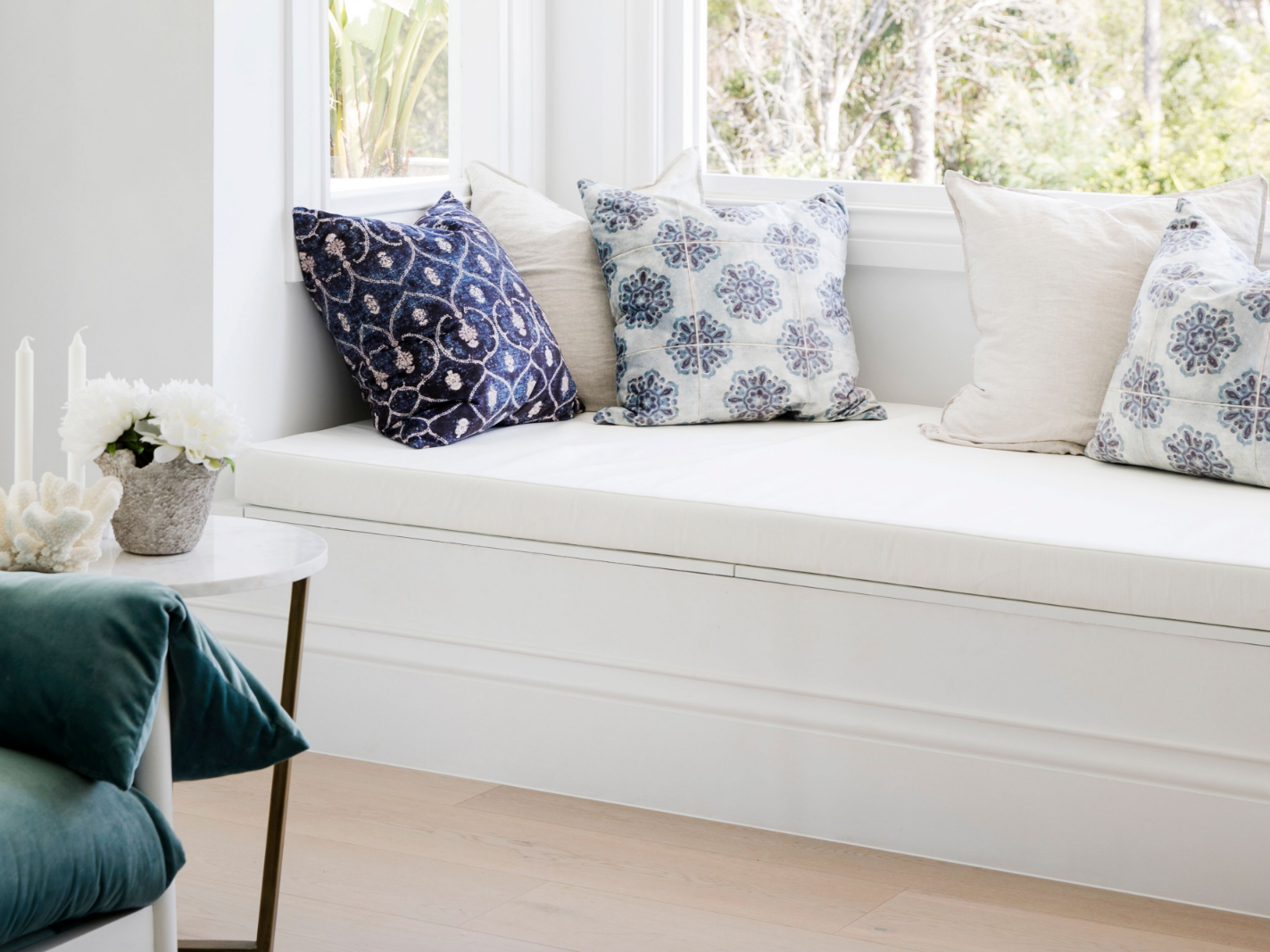 Moss Garden Cushion (Three Birds)