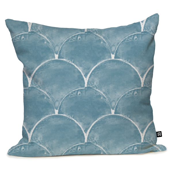 Mediterranean Fishscale Cushion