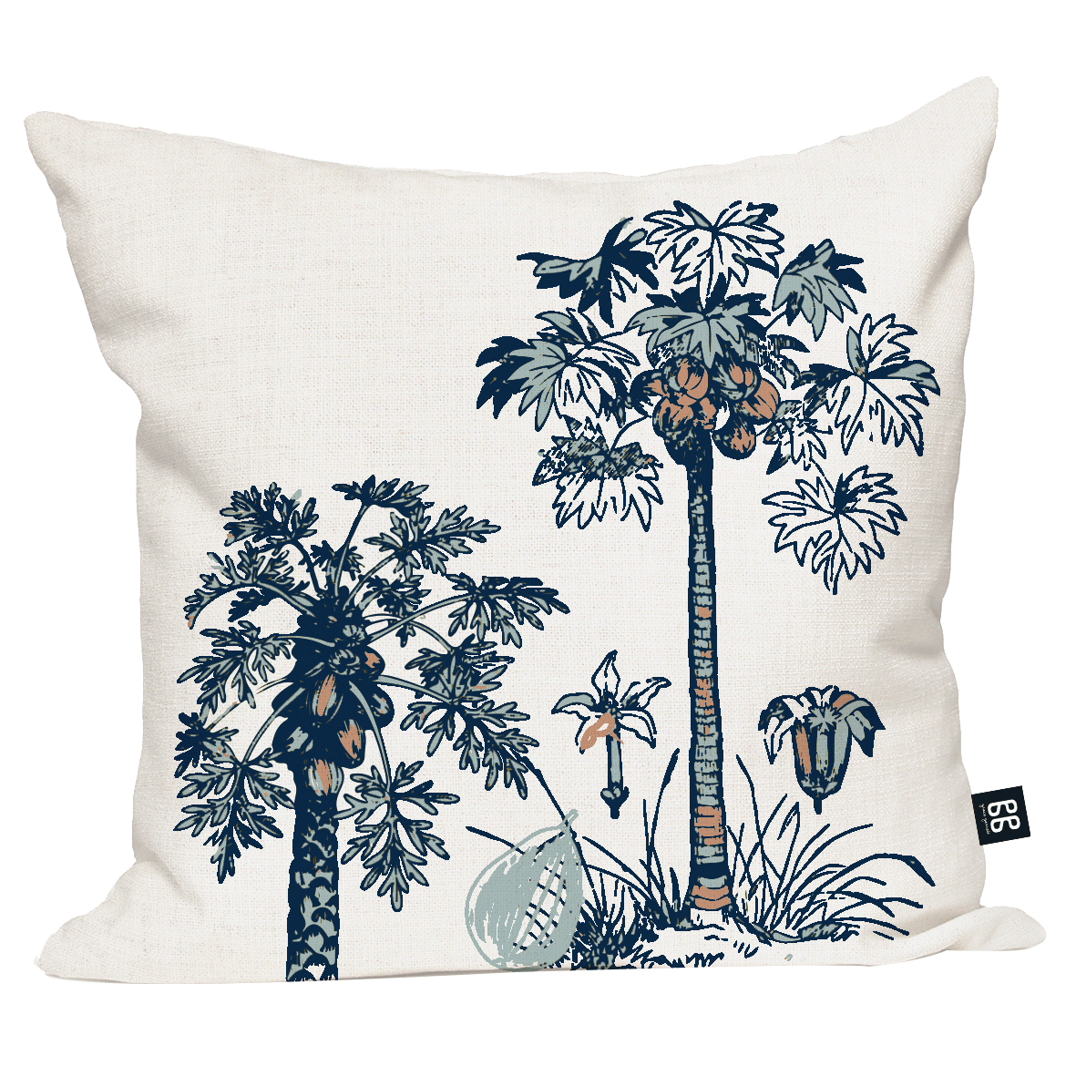 Hamptons Papaya Trees Cushion