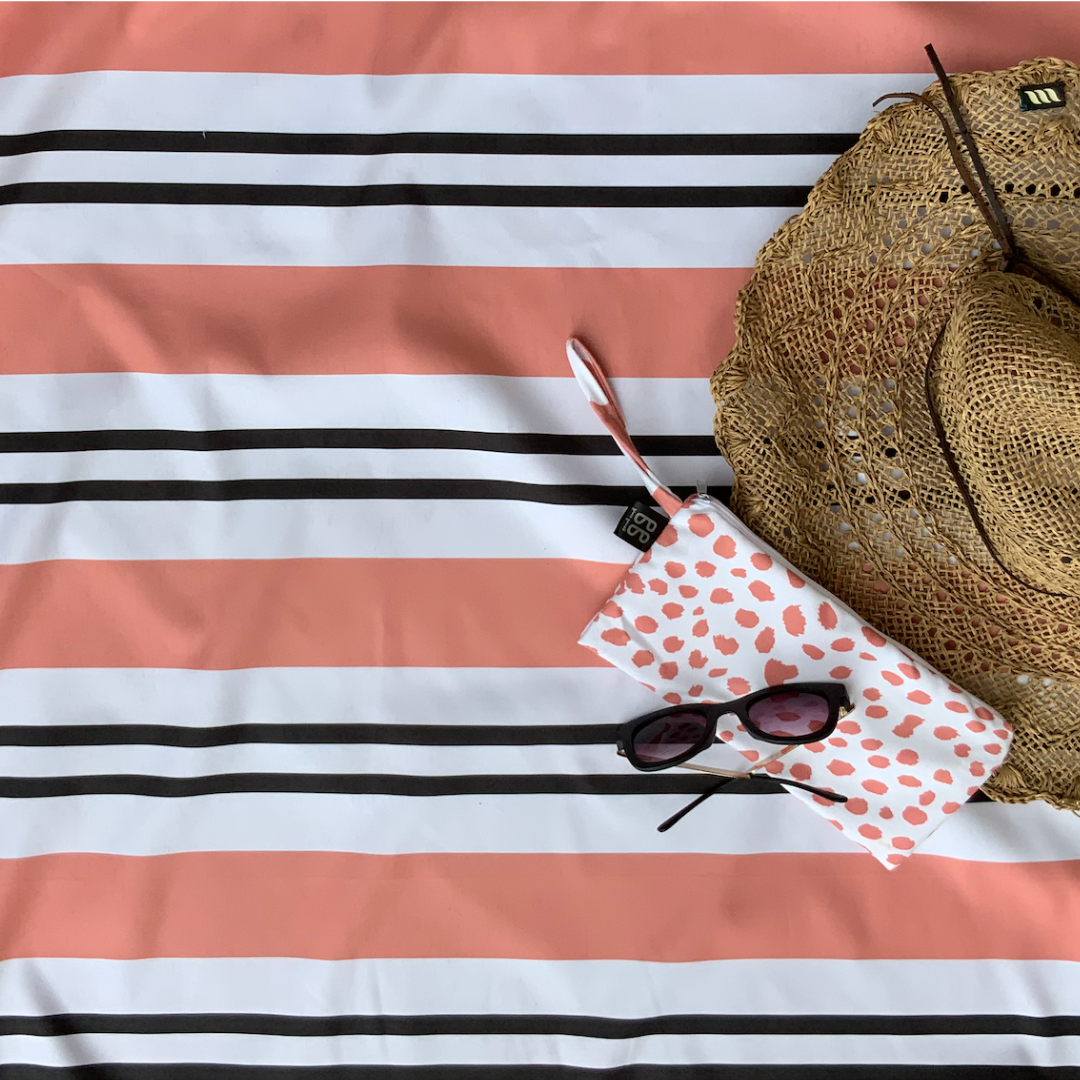 Marula / Stripe - Coral - Black - White image 1