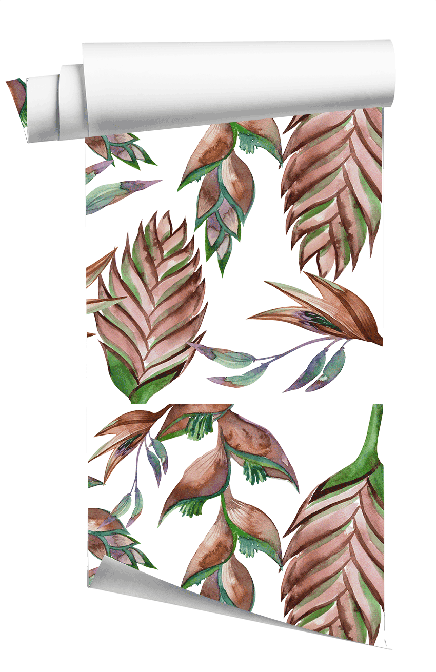 Ginger Floral White Wallpaper image 0