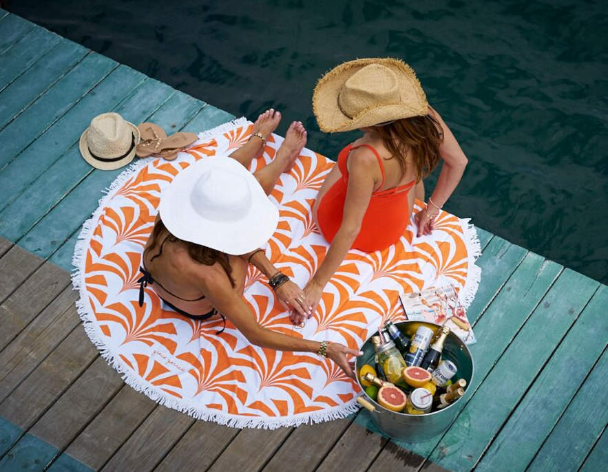 Coral Miami Palms Round Beach Towel - LIMITED EDITION - image 0