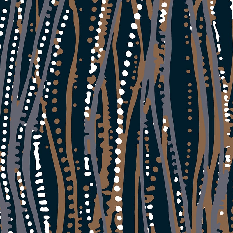 Pearls of the Sea Fabric – Viking Blue