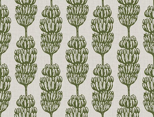 Banana Stripe Fabric in Clover by Grace Garrett