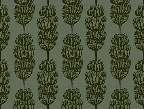 Banana Stripe Fabric in Leaf by Grace Garrett