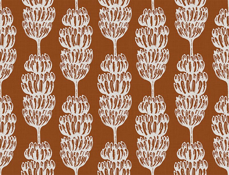 Banana Stripe Fabric in Spice by Grace Garrett