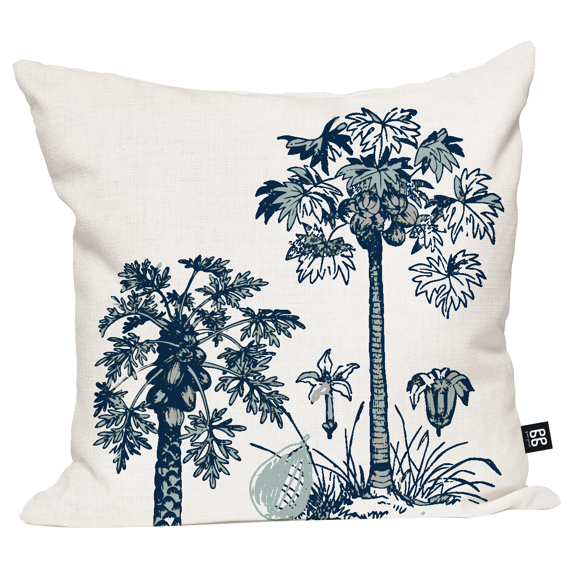 Hamptons Papaya Trees Cushion