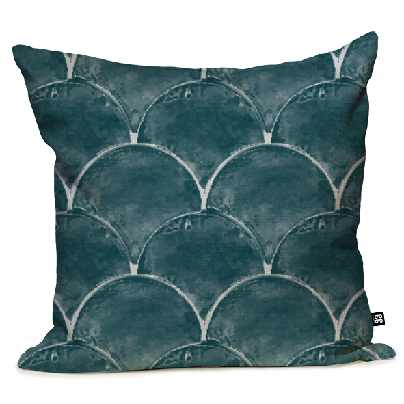 Mediterranean Fishscale Cushion