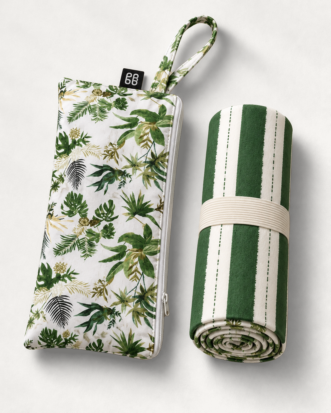 Boheme Paradise quick dry towel rolled with matching zip pouch by Grace Garrett