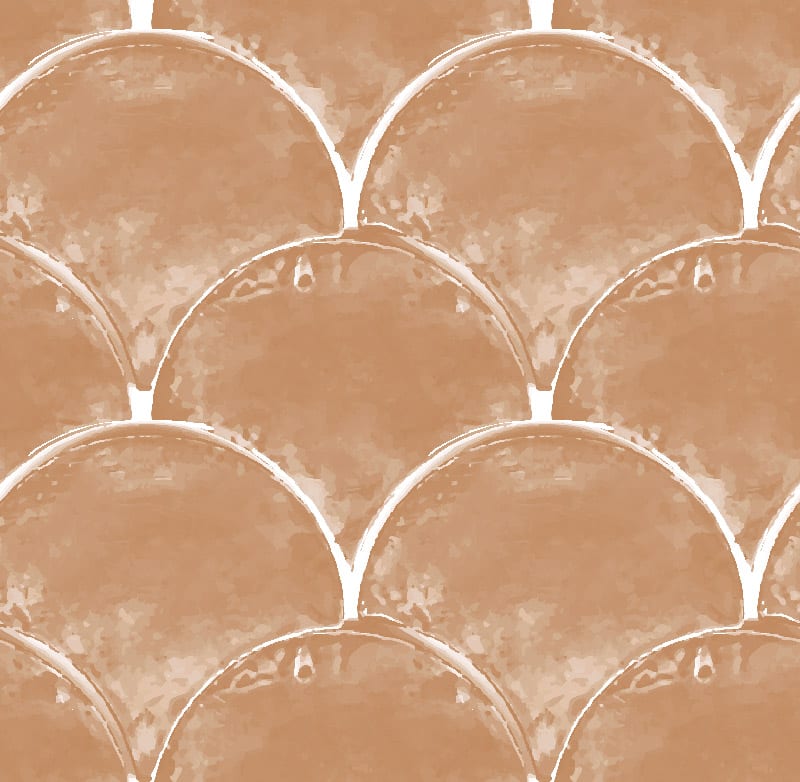 Mediterranean Fishscale Fabric – Adobe