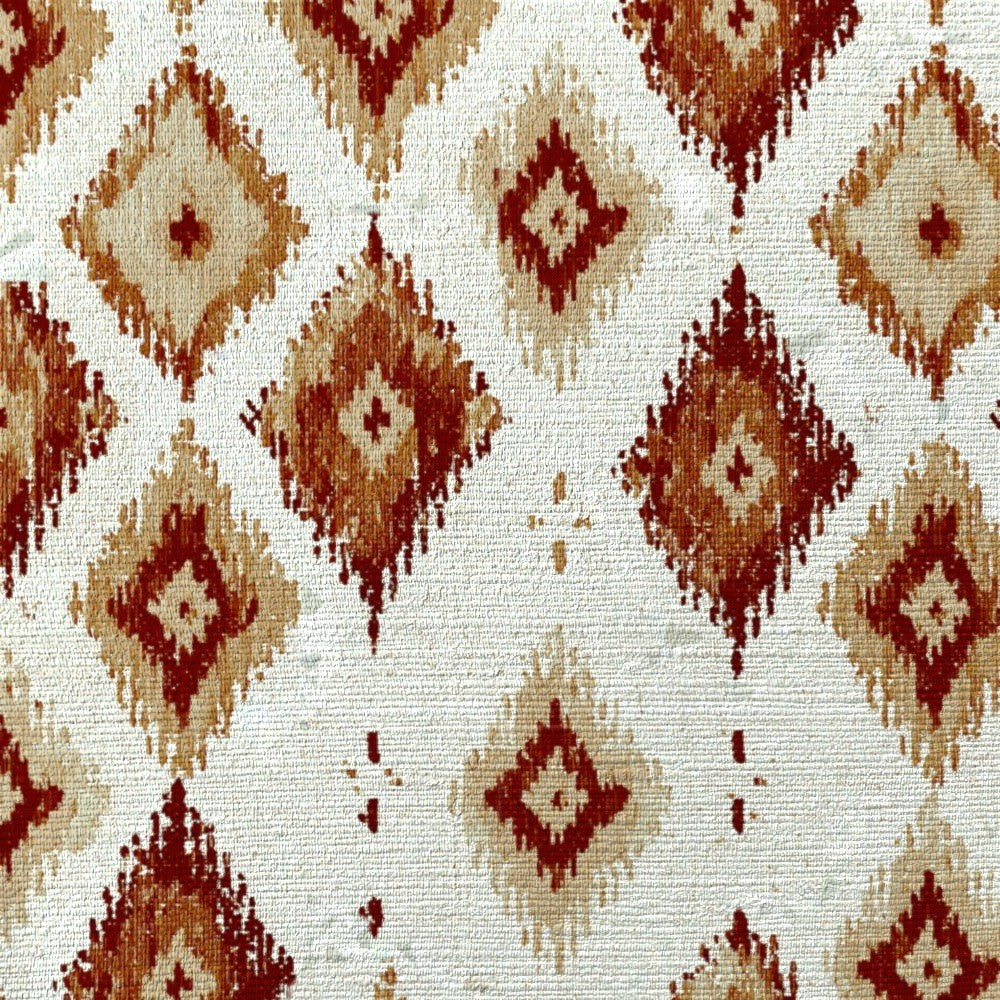 Molonglo Lichen in Terracotta, textured fabric close-up