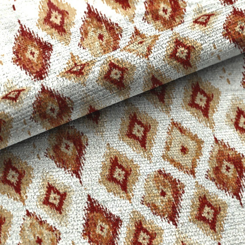 Molonglo Lichen fabric in Terracotta, rolled